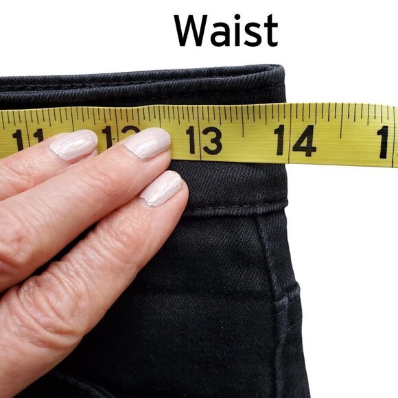 AG Adriano Goldschmied Farrah Black High Rise Ankle Skinny Jeans Raw Goth 25R - Picture 10 of 16